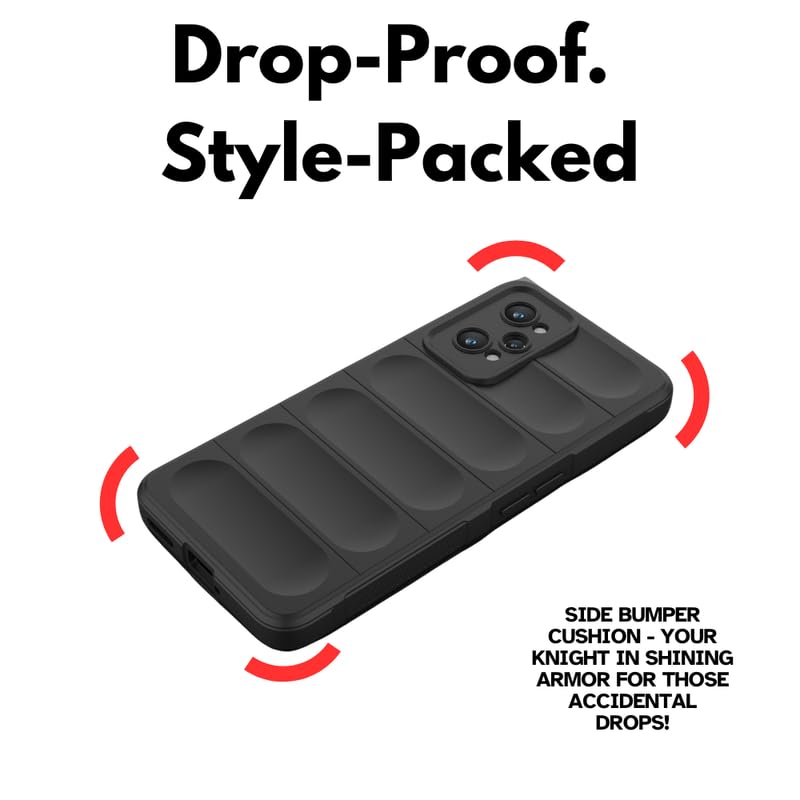 Image of Coko Back Case Cover for Realme GT Neo 2 5G, Compatible for Realme GT Neo 2 5G Back Case Cover, Matte Case with Inner Lining, Liquid Silicon Magic Case with Side Grip Camera Protection (TPU, Black)