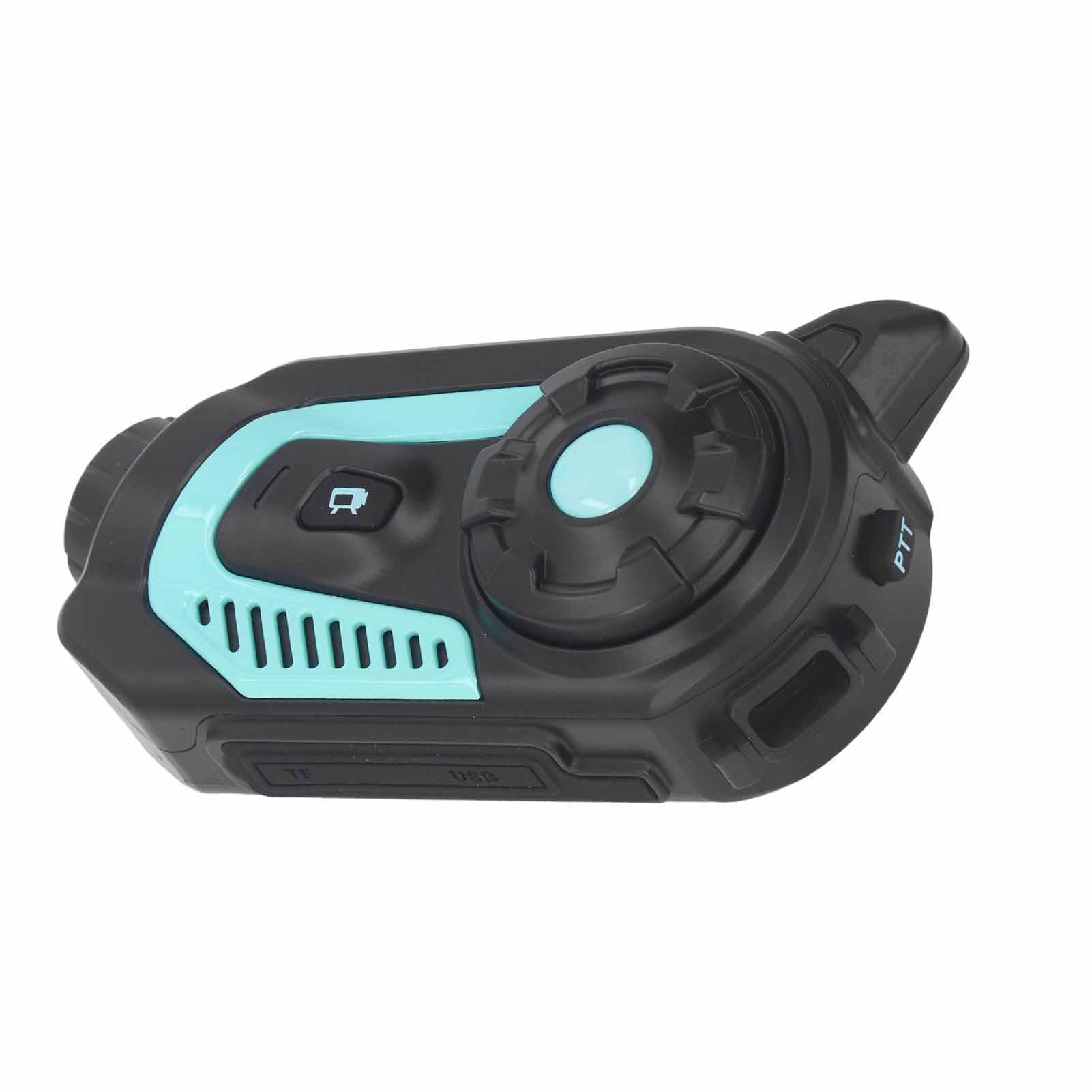 Motocyklowy Zestaw Słuchawkowy Bluetooth z Interkomem, kamerą 2K HD, wodoodpornością IP66, Głośnikiem HiFi z redukcją Szumów, Nagrywaniem w Pętli, Długim Czasem Pracy Baterii,