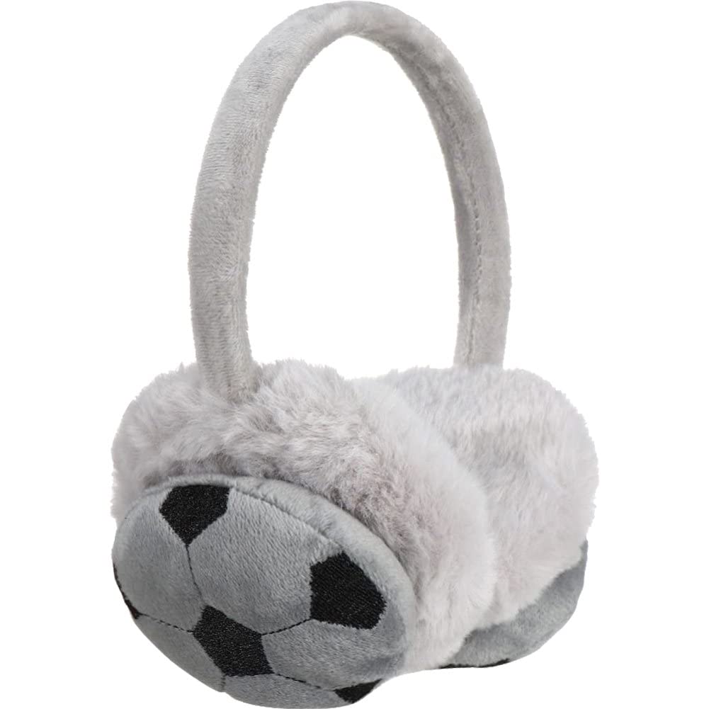 Casiler Kids Earmuffs Cartoon Football Earmuff Winter Warm Earmuffs Outdoor Skiing Ear Muff Soft Plush Earmuffs