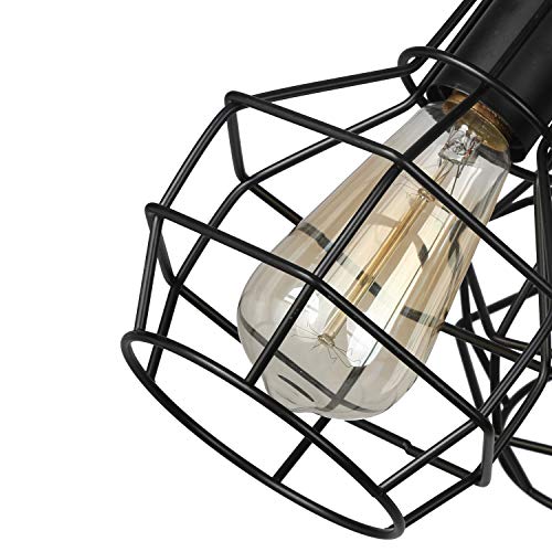 LA LUZ Ceiling Light Fixture, Pull String Light Fixture for Bedroom