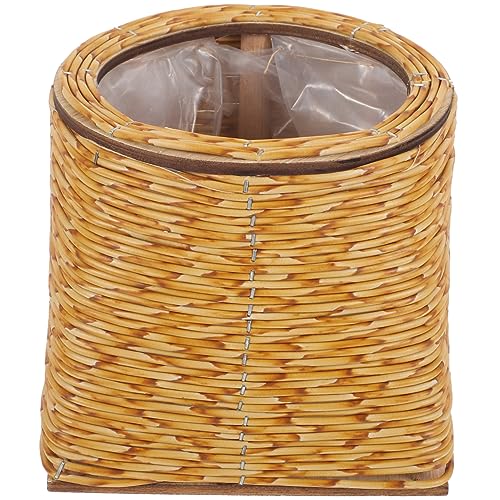 Yardwe Panier à Fleurs Rotin Tissé Main Panier De Rangement pour Jardinière Rotin
