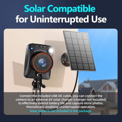 Image of Dsoon Time Lapse Camera,1296P FHD MP4 Video&48MP, Outdoor IP66 Waterproof Timelapse Camera,Captures Plant Growth,Records Garden & Construction,Tracks Weather,6-Month Battery Life,Includes 32GB TF Card