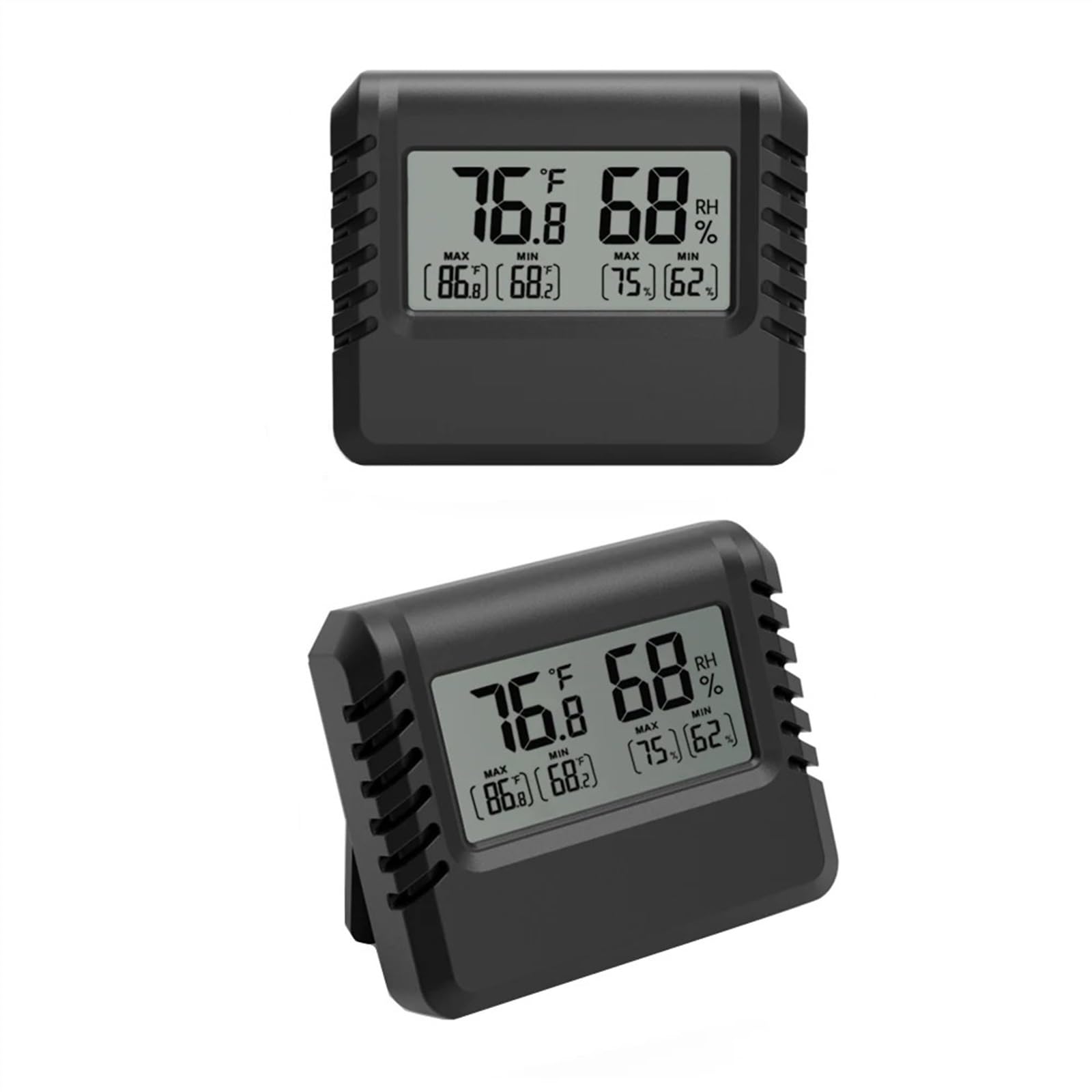 SBSSYVLMV Digital LCD Indoor Temperature Sensor Humidity Meter Thermometer Hygrometer Gauge C/F Toggle Display(Nero)