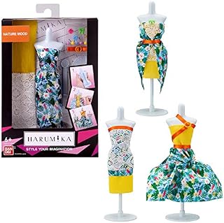 HARUMIKA 40416 Fashion Design for Kids - Craft Your Own Catwalk Looks with This Creative Kit - Single Torso Bridal Gown Set Includes Reuseable Mannequins, Fabric & Accessories