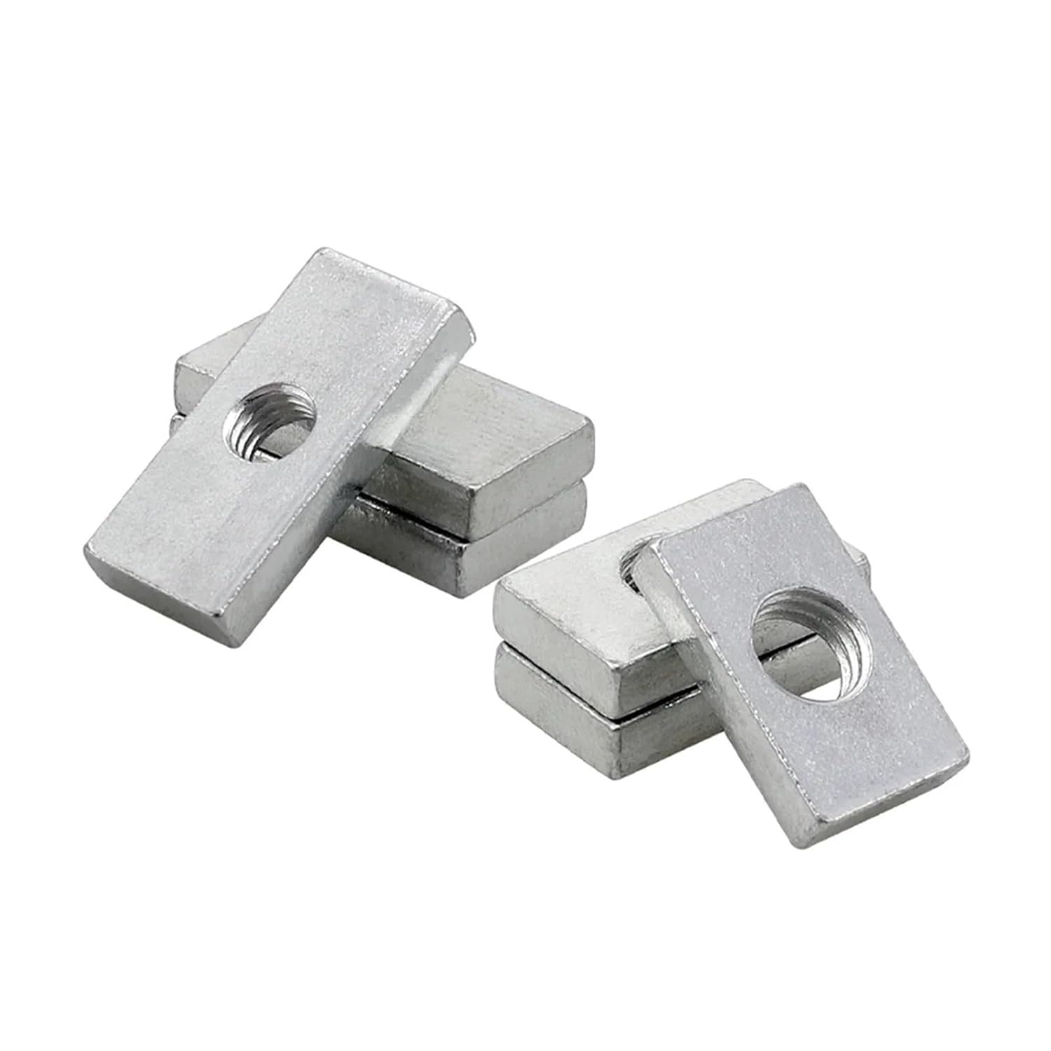 M3 M4 M5 M6 M8 Square Nut Rectangular Nuts Thin Slider Block Nuts Zinc-Plated Carbon Steel Aluminum Profile Accessory 10-50Pcs (Color : 50pcs, Size : M5x17x12x3mm)