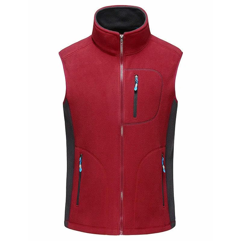 Chaleco térmico de hombre con forro polar grueso softshell azul 2