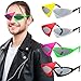 4 Pairs 80s Sunglasses Novelty 80s Asymmetric Funny Glasses Accessories Neon Glasses Hot Pink and Neon Green Rock Star Costume Glasses Toys for Hip Hop Dance Party Favors 80s