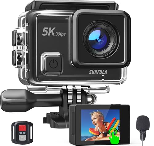 Surfola Cámara Deportiva 4K 30FPS - 20MP WiFi Camara Acuatica Sumergible 40M SF430