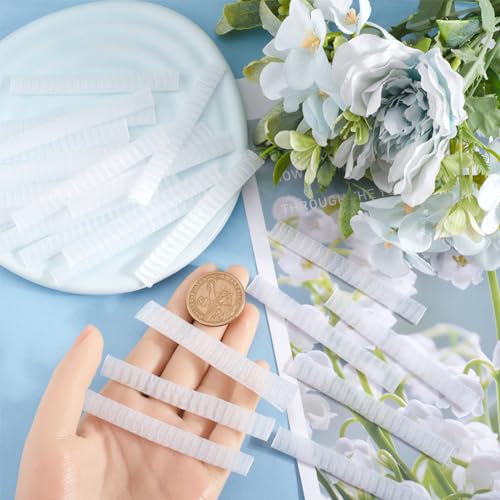 Image of GORGECRAFT 200Pcs Makeup Brush Pen Guard Protector Net Reusable Thread Spool Savers Expandable Mesh Cover Plastic Sewin Thread Netting Machine Embroidery Net for Sewing Eyeshadow Brush, White