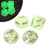 4 Pcs Dice Set Couple Games Date Night Dice, Glow in The Dark Couples Decision Dice Toys for Romantic Ideas, Funny Naughty Gift for Adults Boyfriend Girlfriend Men or Women WQ02