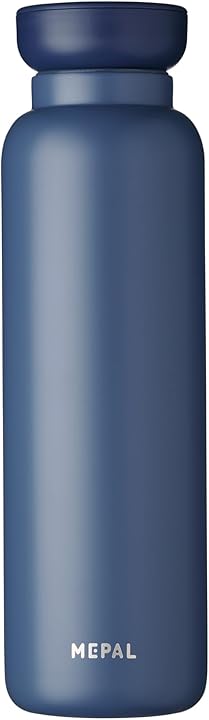 Mepal - Elipse termos şişe, çift duvarlı termal su şişesi, yolculuk için termos şişe, 12 saat sıcak ve 24 saat soğuk - paslanmaz çelik - 900 ml - Nordic Denim
