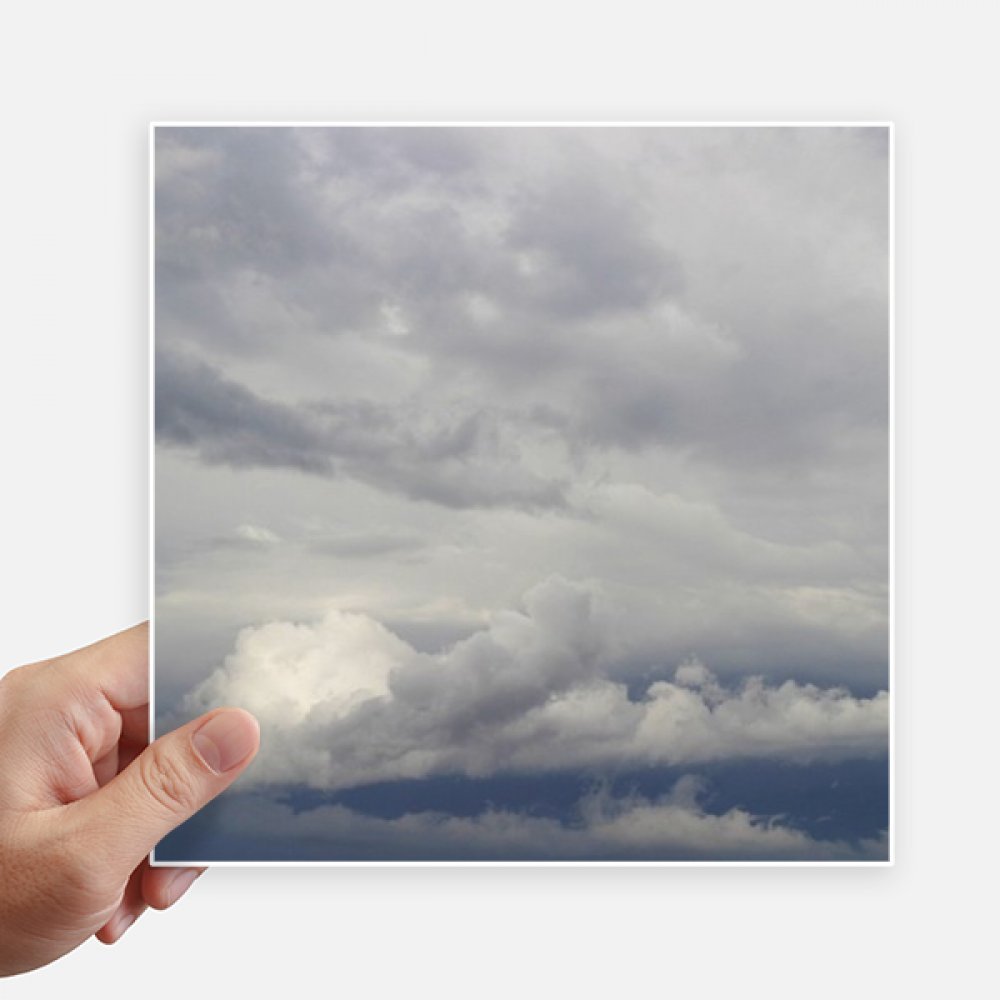 Autocollant nuages sombres 20cm lot de 4 stickers carrés imperméables