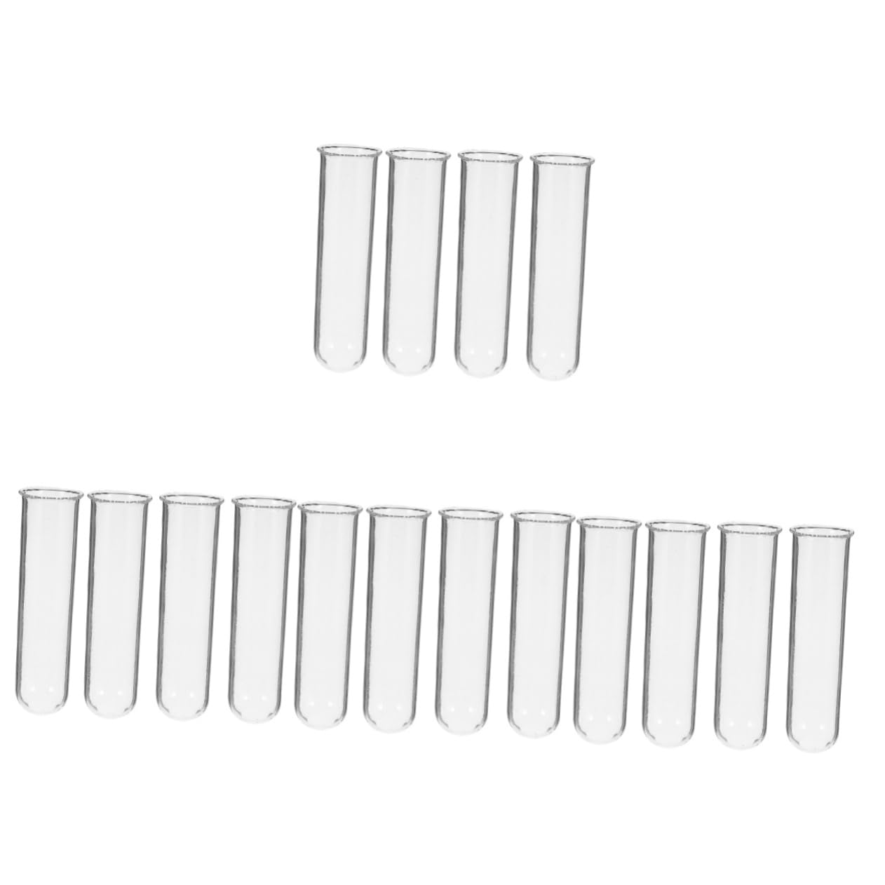 16 Pièces Vase Tube à hydroponique Vase hydroponique Terrarium vases Petits contenants Pot de jardinière Station de Propagation de Tubes à Tube de Verre Un Verre Amosfun