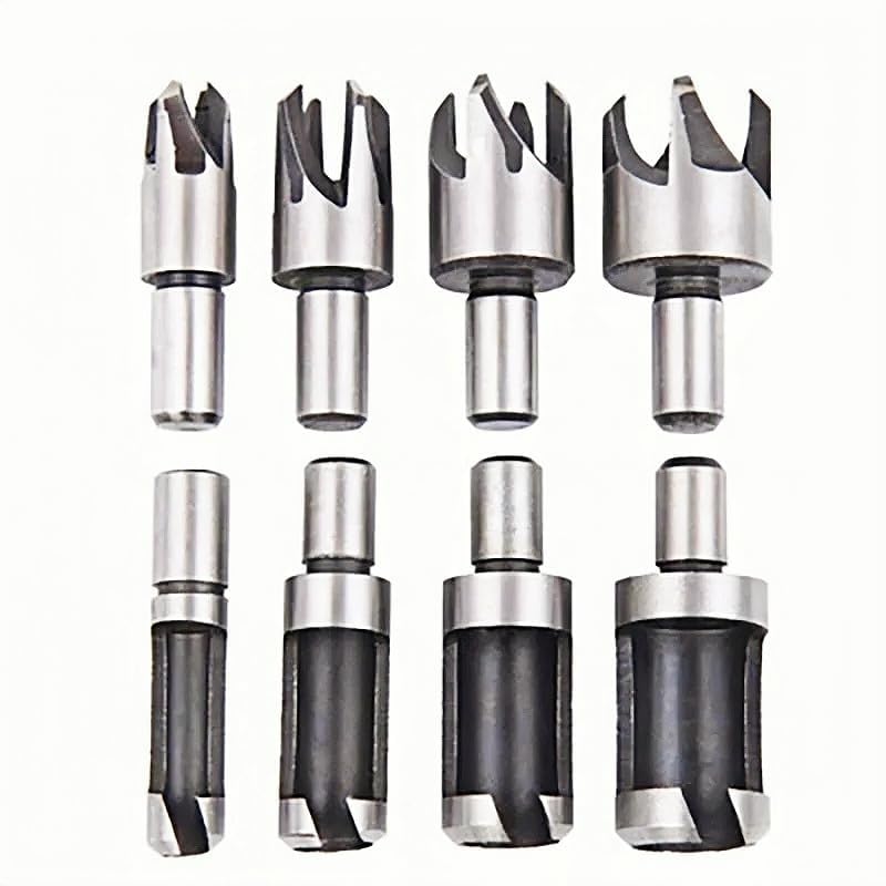 【8】なな様 8個 木製プラグカッタードリルビットセット、HSS コルクドリル