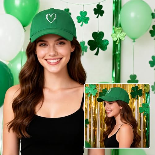 Image of American Trends Womens Baseball Caps Cute Heart Dad Hat, Adjustable Cotton Unisex Cap for Workout, Golf & Everyday Wear