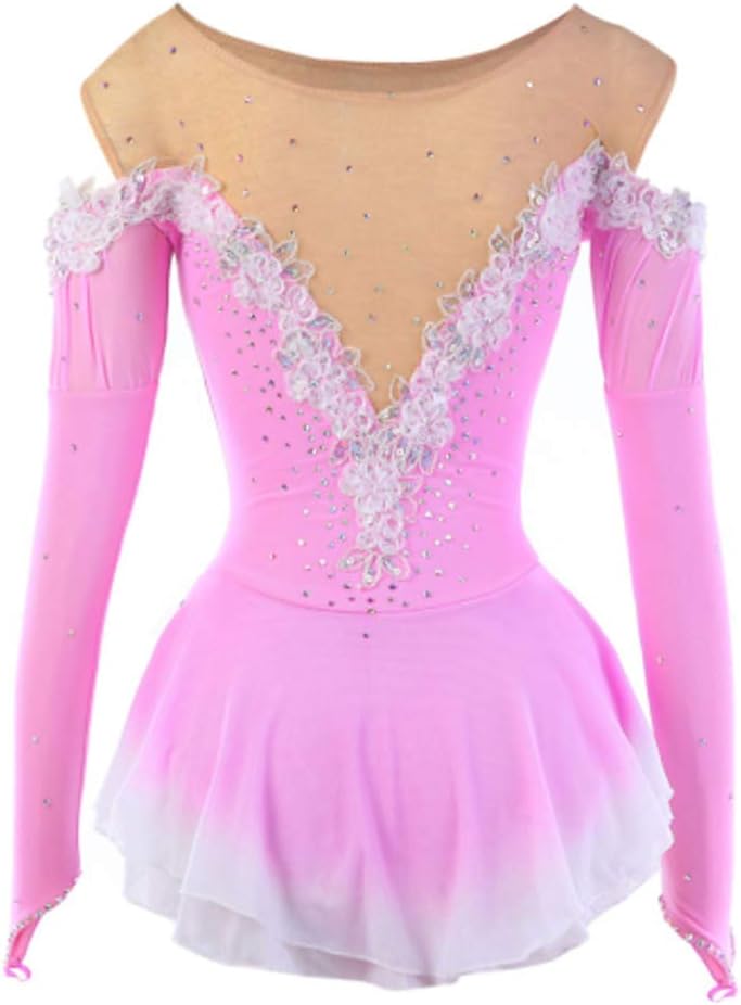 Figure Skating Competition Dress Gradient Girls' Ice Skating Performance Costume Skating Costumes