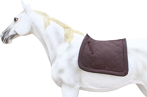 Miniatura 2 de CHALLENGER Almohadilla de sillín de caballo acolchada inglesa contorneada multiusos Trail marrón 72TS01BR