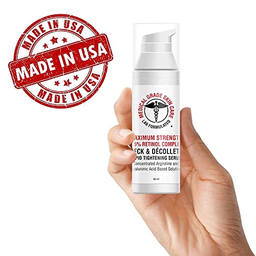 Skinpro Neck And Décolleté Anti Aging Firming Cream — Skin Tightening Cream With Retinol Moisturizer, Argireline And Hyaluronic Acid — Helps Reduce Wrinkles, Fine Lines And Sagging #TOP6