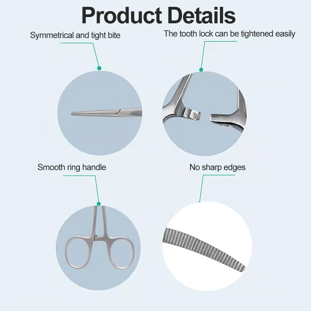 Pinze Porta Aghi Per Sutura Con Manico Chirurgico In Acciaio Inossidabile Da 12 Cm Per Strumenti Veterinari Per Animali Da Bestiame - Foto 5