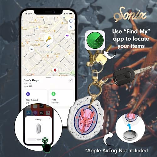 Image of Sonix Keychain Case Compatible with GPS Trackers, for AirTag | Lobster
