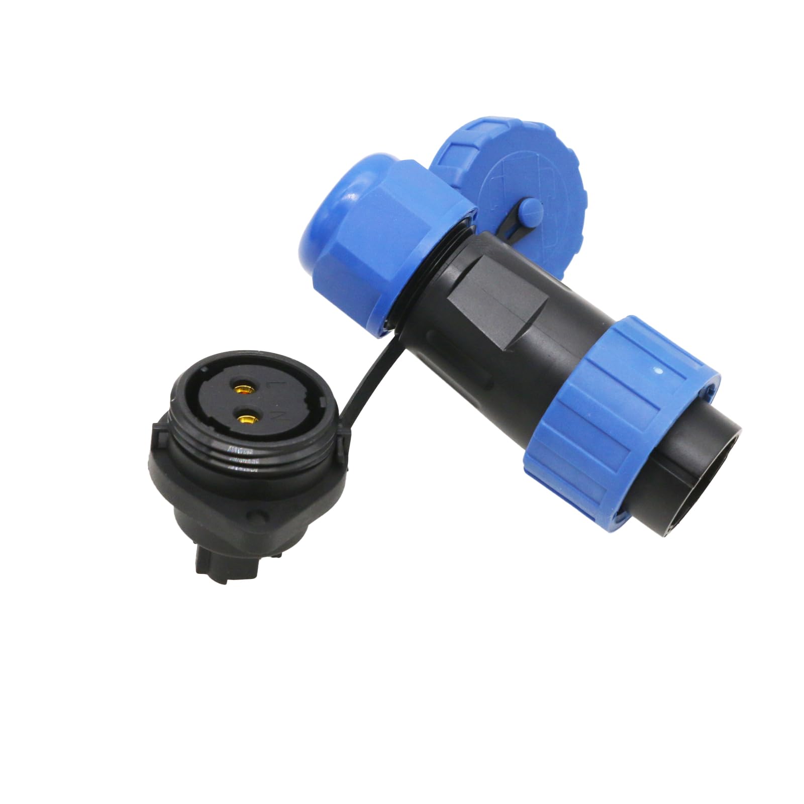 TY20 Screw Connection 2-7-Pin Back Nut/Flange/Docking/Square Cable Connector (2-Pin 25A, Flange Series), 2 polig 25A - Image 4