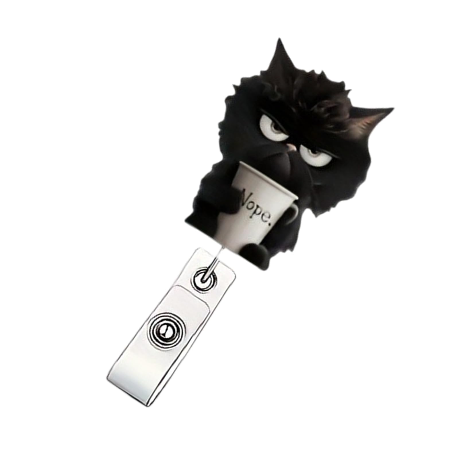 HDOYTXXM Retractable Badge Clip Funny Cats Theme Name Accessories Hospital Worker Funny Badges Reel Nurse Retractable Name Clip Badges Holder