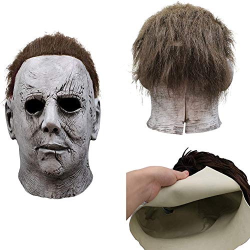 Tccmeir Michael Myers Mask,Halloween Horror Scary Face Latex Mask For Men Women Adult.Grey thumb #2