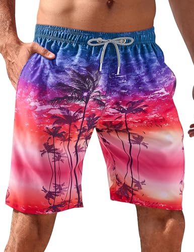 Image of BOJIN Mens Swim Trunks 9 inch Quick Dry Stretch Swim Shorts Mesh Lining Bathing Suits Swimwear Beach Shorts with Pockets