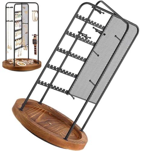Présentoir de bijoux rotatif 360 multi-couches pour bagues - 5