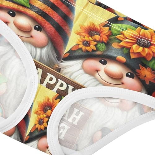 Happy Fall Cute Gnomes Autumn Girl Panties Cute Toddler Girls Underwear Cotton Animals Briefs Underpants 2t4