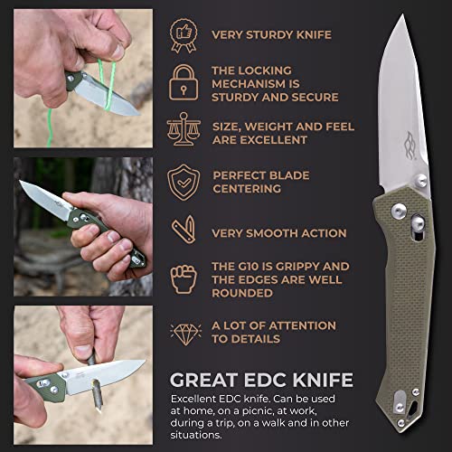 Ganzo FB7651BK Firebird Fb7651-Bk 440C Stainless Steel Blade G10 Anti-Sleep Handle Camping Fishing Hunting Folder Edc Tool thumb #3