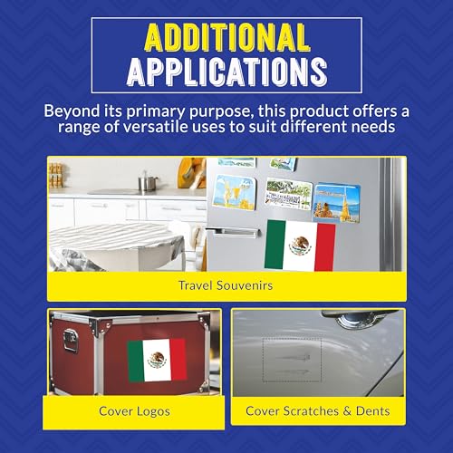 Image of Magnet Me Up Mexico Mexican Flag Car Magnet - 5x8 Inches - 2 Pack, UV Printed Vinyl - Weatherproof, Durable Magnetic Decal - Patriotic Mexico Car Accessory - Fridge, Locker, Made in USA
