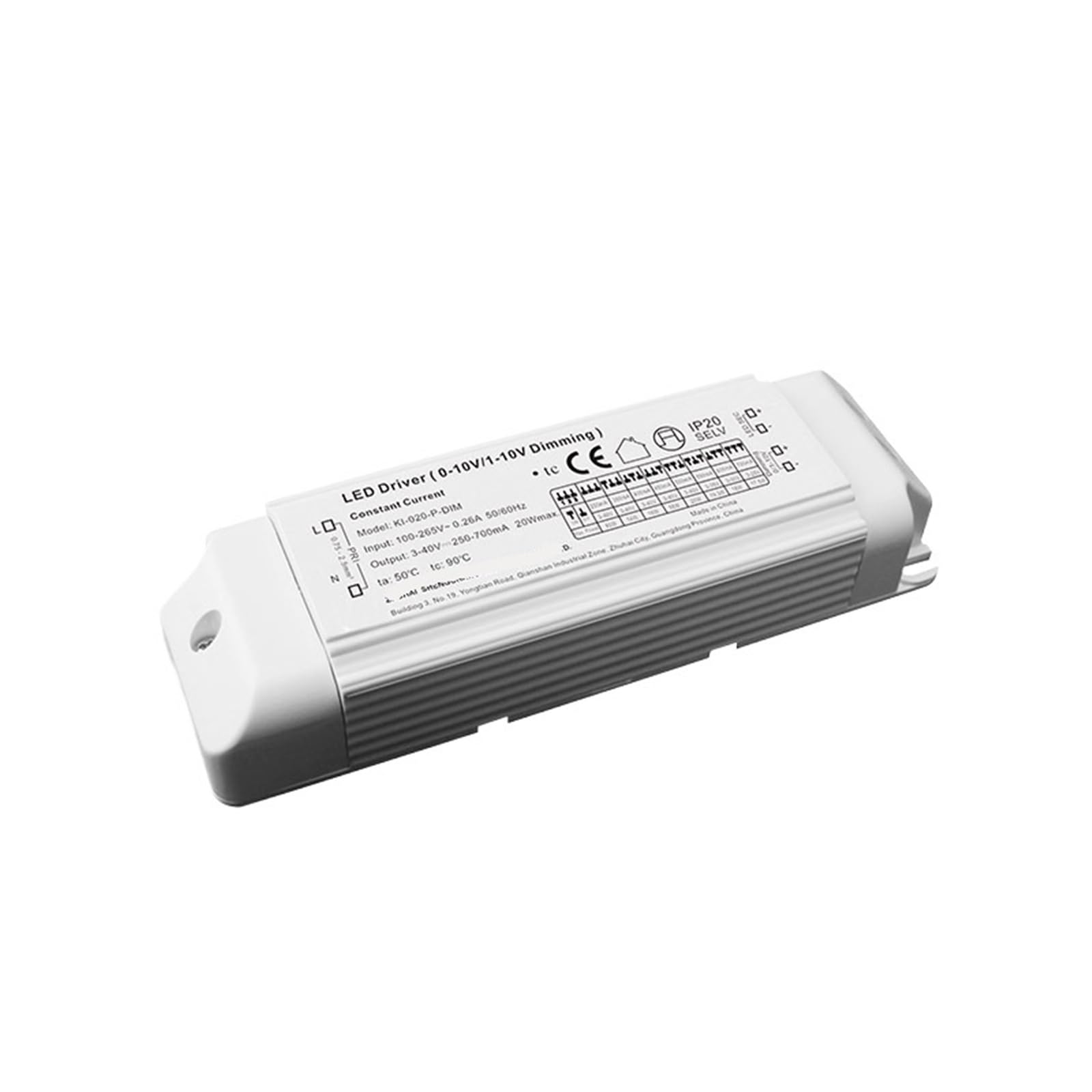 PWANUIGTE KI-20W-200W-PA-DIM Constant Current Moisture-Proof Power Supply Without Main lamp Downlight led Driver(20W)