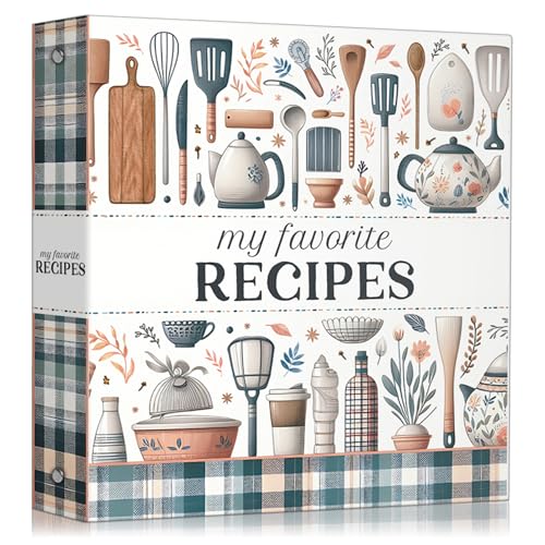Classeur de recettes livre de cuisine à 3 anneaux avec intercalaires