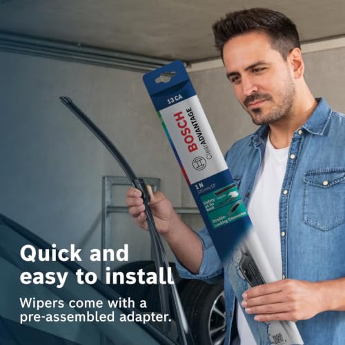 Image of Bosch Wiper Blade 3397016576KTS CLEAR Advantage, Single, 16 Inch, Driver Side, Comes with Easy to Install Quick-clip Adapter