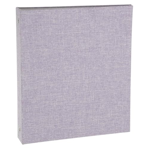 Classeur à anneaux A5 en lin flexible violet avec grande capacité de stockage