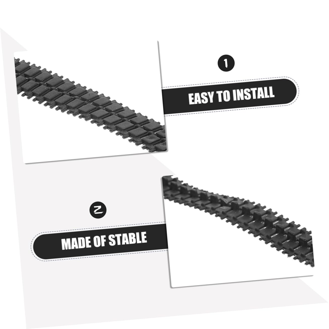 Abaodam 4sets Rubber Tank Tracks for DIY Tank Promotes Balance Stability Versatile Toy for Boys and Girls 5pcs*4