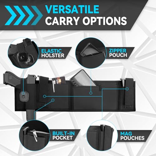 Kumgim Belly Band Holster For Concealed Carry, Kumgim Belly Gun Holsters For Men Women 380 9Mm thumb #3
