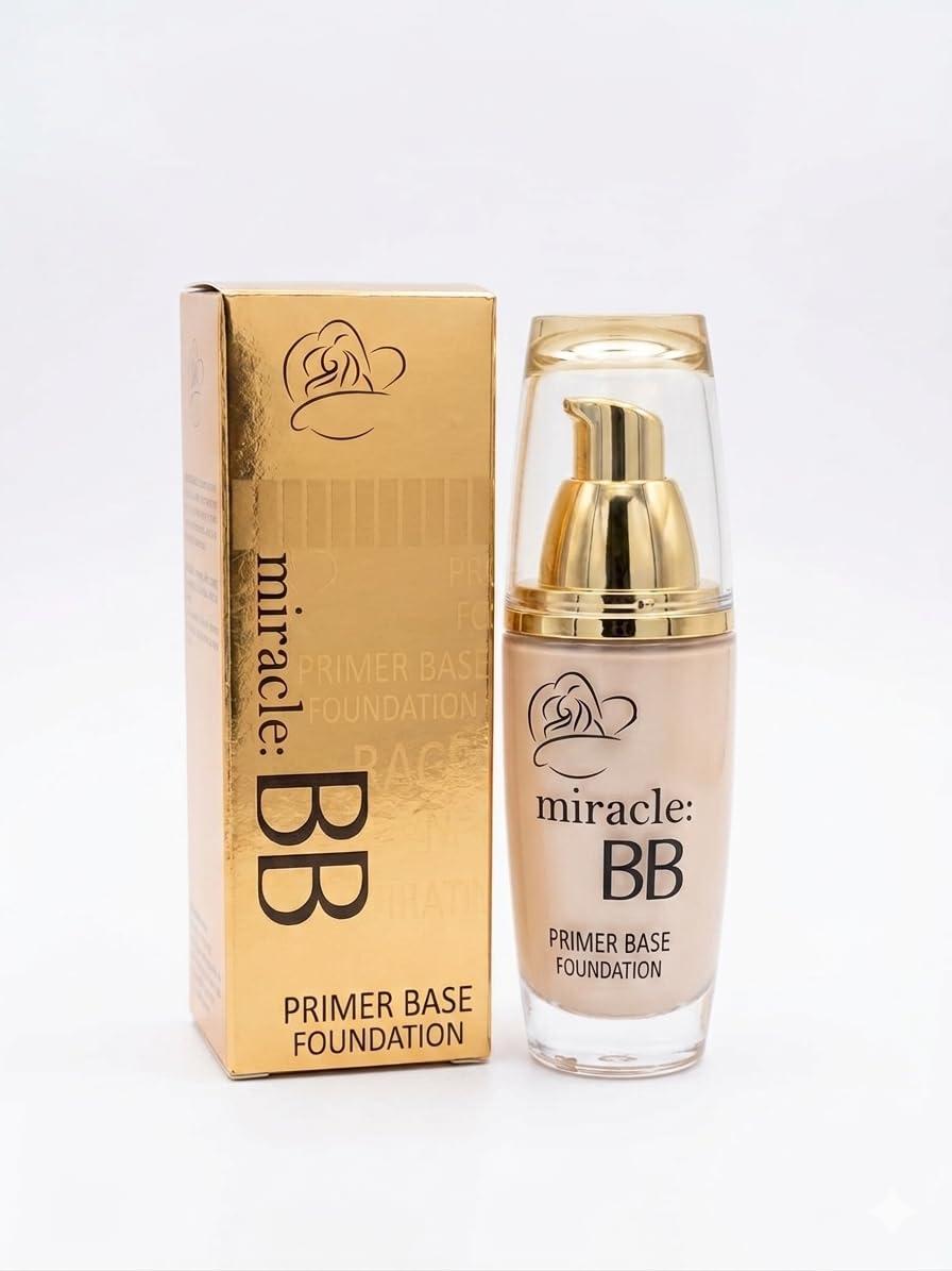 Miracle: BB Primer Base Foundation, BB Cream with Foundation, Liquid Form, Pump Bottle-picture-35