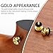 Musiin Guitar Strap Buckle Electric Guitar Bass Anti-slip Buckle Ukulele Strap Button (2 Pieces, Gold)