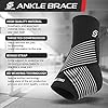 Sleeve-Stars-Ankle-Brace-for-Plantar-Fasciitis-Ankle-Wrap-Heel-Brace-for-Heel-Pain-Ankle-Support-and-Ankle-Protector-Foot-Brace-Ankle-Brace-for-Women-and-Men-Heel-Spur-Brace-Ankle-Sleeve-Single Sleeve Stars Ankle Brace for Women & Men, Achilles & Plantar Fasciitis Relief Compression Sleeve, Foot Brace with Ankle Support Strap, Heel Protector Wrap for Pain, Tendonitis & Sprain (Single/Black)