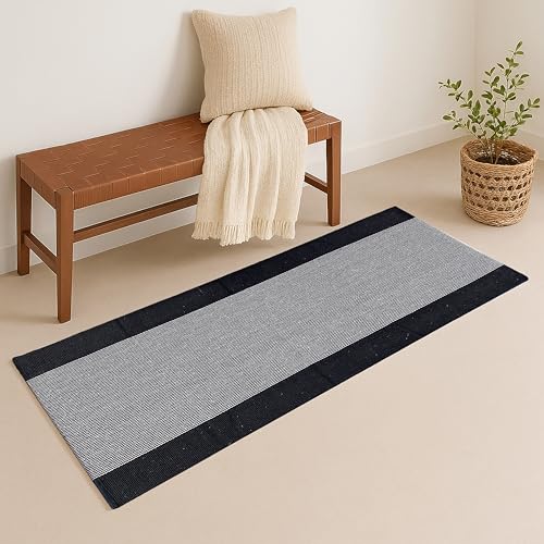 Image of 2x5 ft Cotton Carpet Runner - Breathable & Durable Rug for Hallway, Kitchen, and Balcony Styling