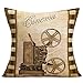 Asminifor Kissenbezüge, Vintage-Filmkino-Rahmen mit Kino-Filmrollen, bedruckter Kissenbezug, Baumwollleinen, quadratisch, 45,7 x 45,7 cm (Cinema Frame)