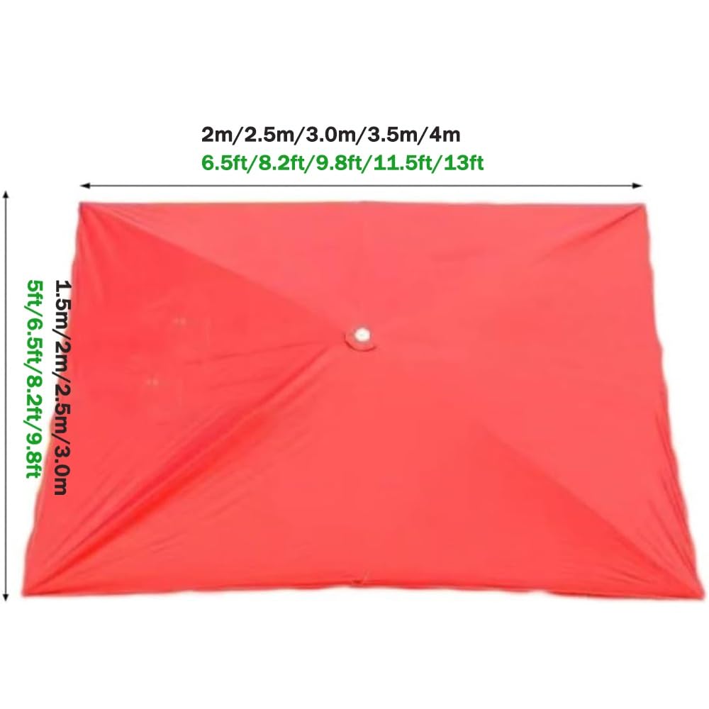 Prostokątny baldachim parasola 3 m x 2 m, zamiennik 6 żeber, pokrowiec na parasol na taras, trwały materiał parasola na balkon, taras i do ogrodu