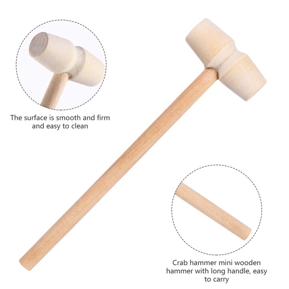 Tomaibaby 40 Piezas Martillo De Madera Martillo De Juguete Mini Martillos De Madera Mazos De Madera Ligeros Langosta De Madera Pequeños Martillos De Madera Squiz Juguetes El Banco Niño Fresa