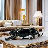 Modern Dark Panther Resin Statue, No Electricity Needed, Featherless, Ideal for Home & Office Decor, Perfect for Christmas, Thanksgiving, New Year, Valentine's Day Gifts