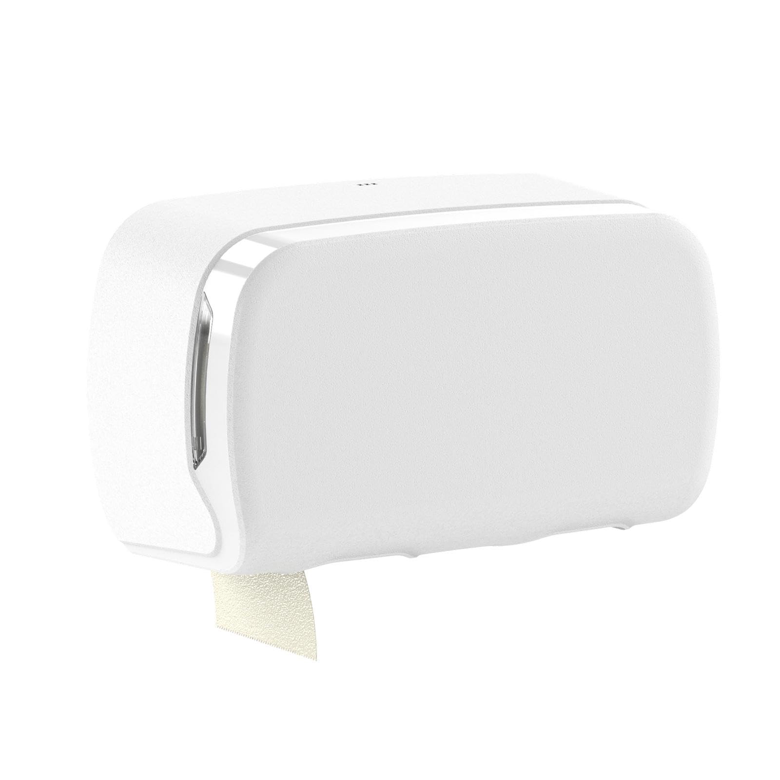 HyPaFol Toilettenpapierspender 2 Rollen, Wandmontage, abschließbar, weiß matt, Hygienespender, Toilettenpapierhalter Gewerbe, WC-Papierspender, Nachfüllbar, inkl. Befestigungsmaterial