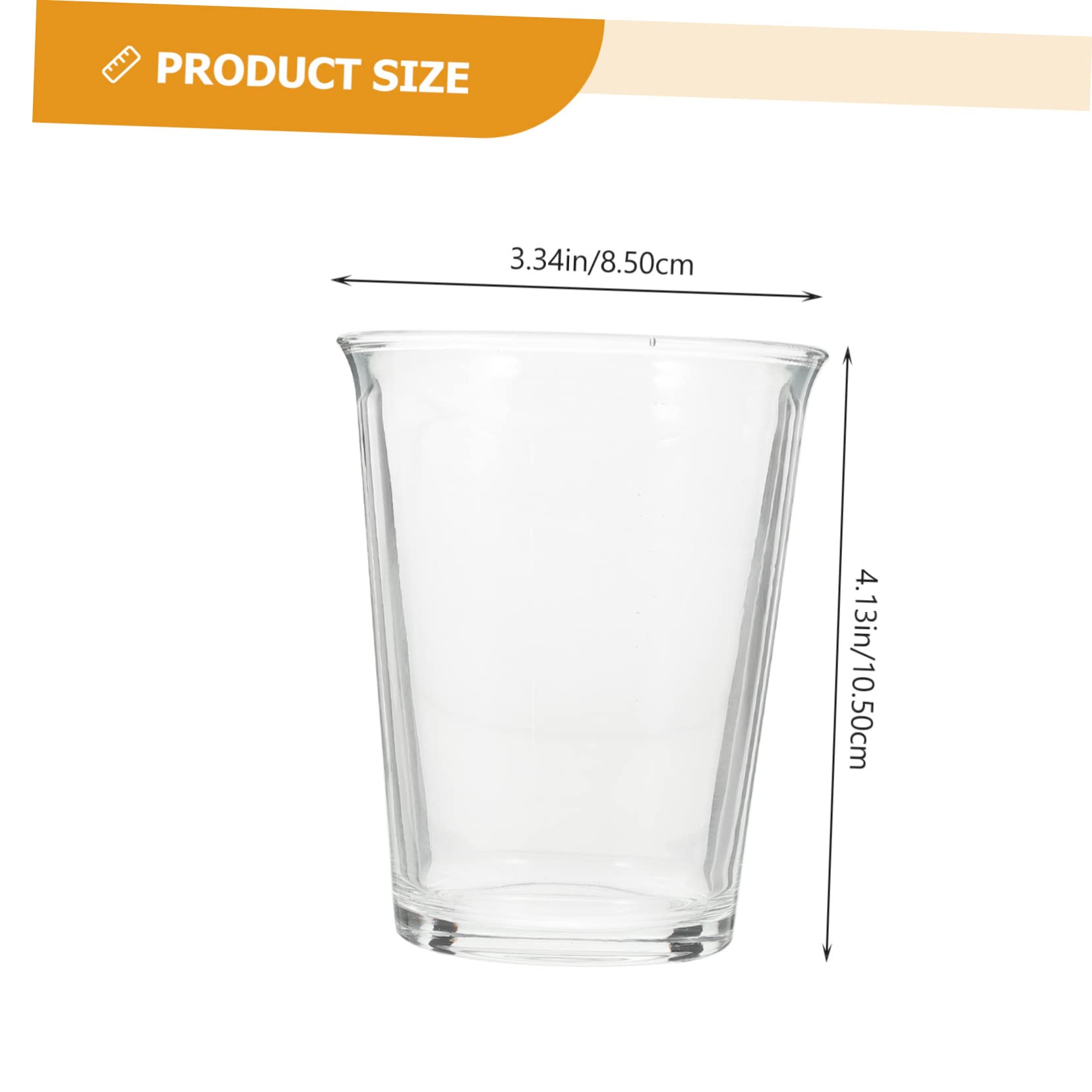 SOLUSTRE 2Pcs Clear Glass Breakfast Cup Drinking Mug for Milk Coffee Latte Art Elegant Table Decoration Easy to Clean and Reliable for Home Use