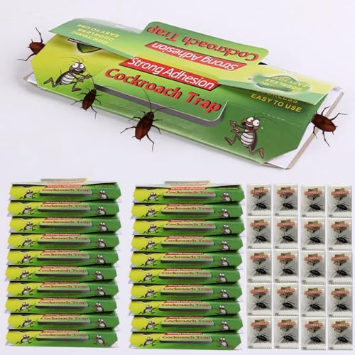 Trappole per Scarafaggi, Trappola per Scarafaggi Blatte, Atossico e Insapore Trappola per Eliminare Scarafaggi Blatte per Cibo, Cucina, Bagno, Camera da Ufficio, Proteggi la Famiglia (20 Pezzi)