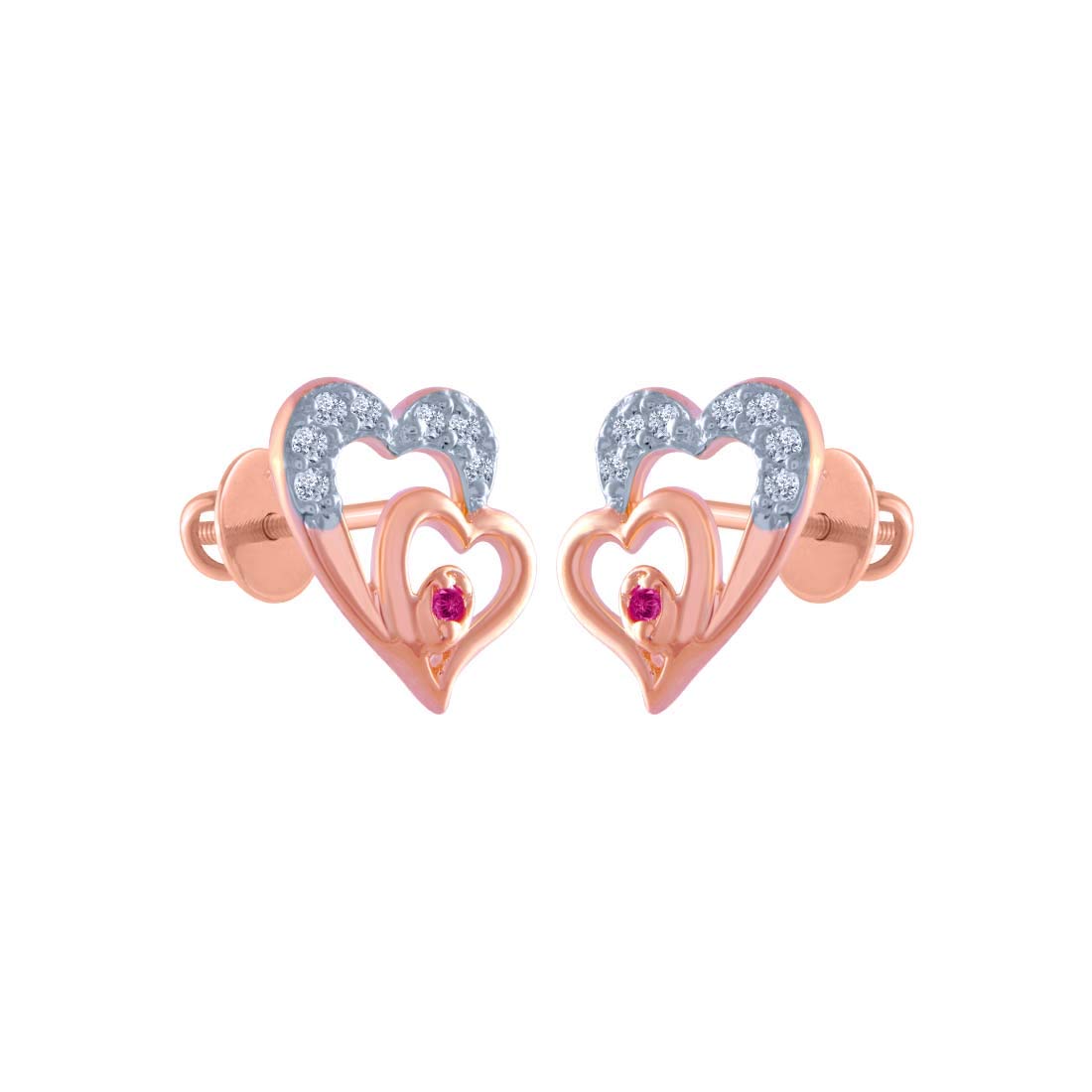 Gold and Diamond Stud Earrings for Women-image-16